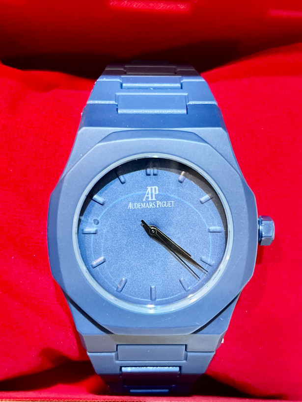 ساعت مردانه Audemars Piguet (AP) با بند پلیمری (کربنی)