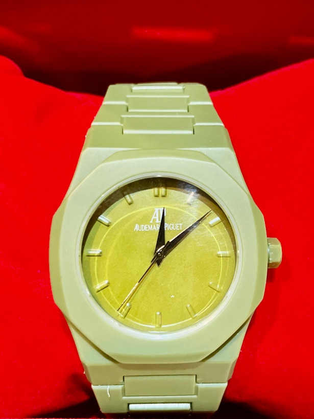 ساعت مردانه Audemars Piguet (AP) با بند پلیمری (کربنی)