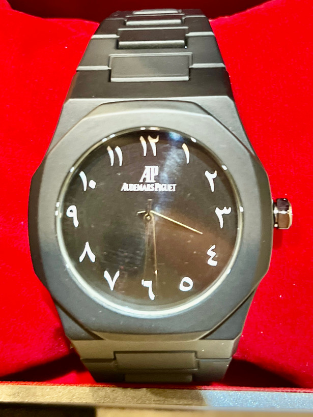 ساعت مردانه Audemars Piguet (AP) با بند پلیمری (کربنی)