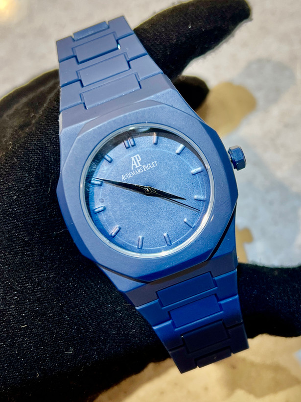 ساعت مردانه Audemars Piguet (AP) با بند پلیمری (کربنی)