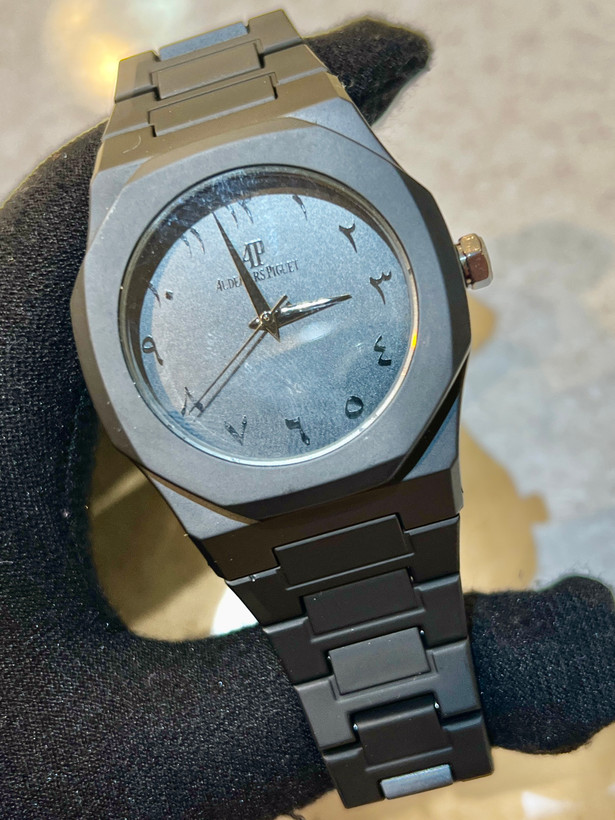 ساعت مردانه Audemars Piguet (AP) با بند پلیمری (کربنی)