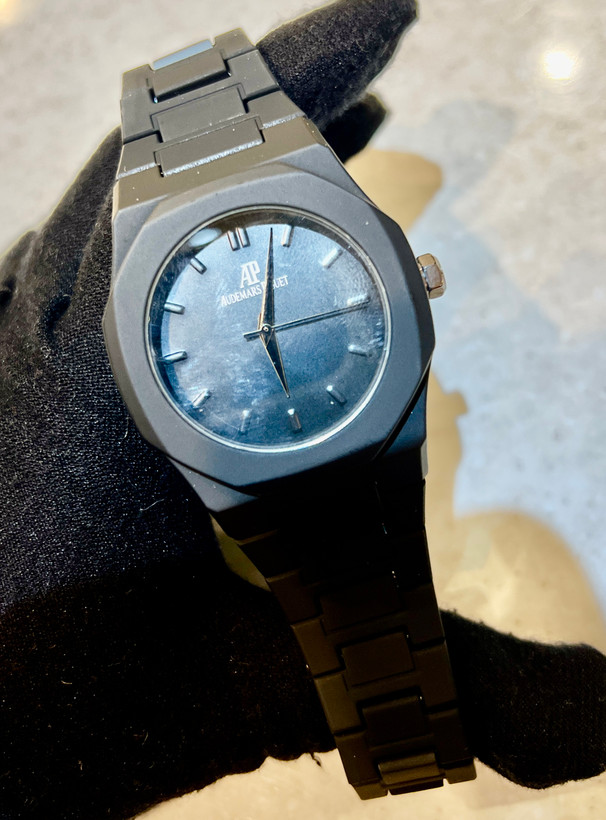 ساعت مردانه Audemars Piguet (AP) با بند پلیمری (کربنی)