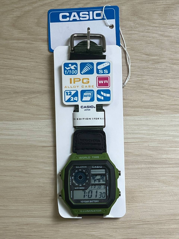 ساعت مردانه دیجیتالی کاسیو Casio جهان نما - بند برزنتی