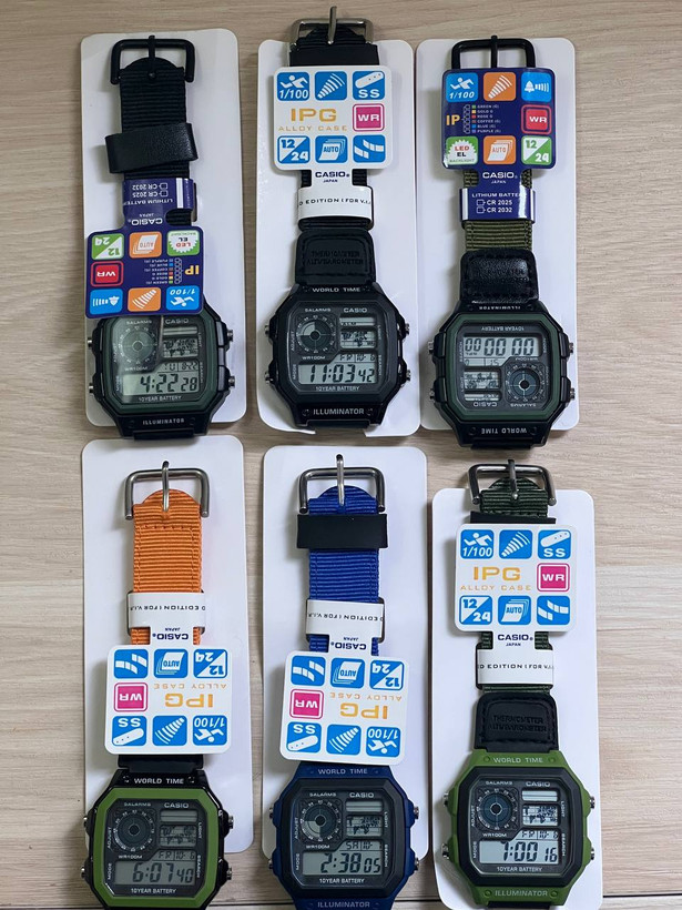 ساعت مردانه دیجیتالی کاسیو Casio جهان نما - بند برزنتی