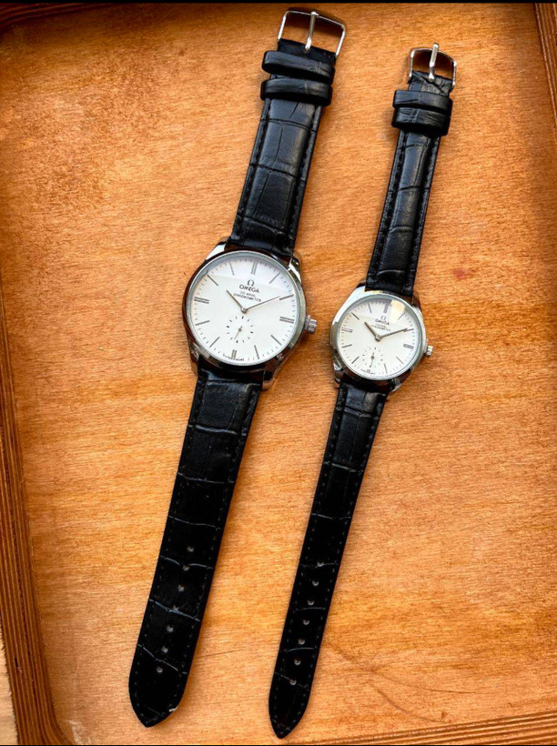 ساعت ست امگا مدل زیر ثانیه با بند چرمی-Omega