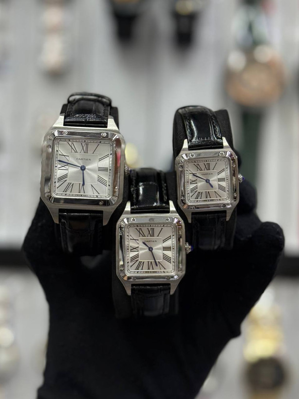 ساعت کارتیر دومونت موتور ژاپن بند چرمی cartier domount