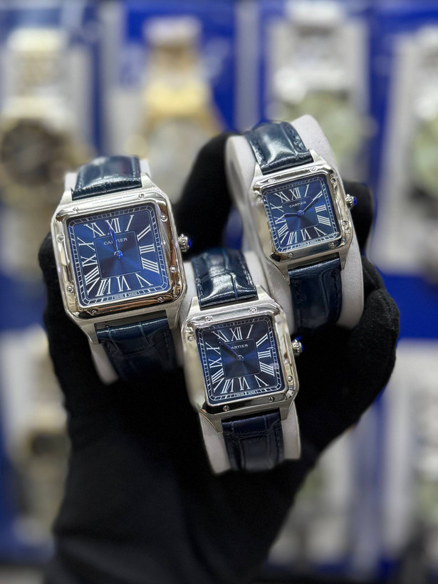 ساعت کارتیر دومونت موتور ژاپن بند چرمی cartier domount