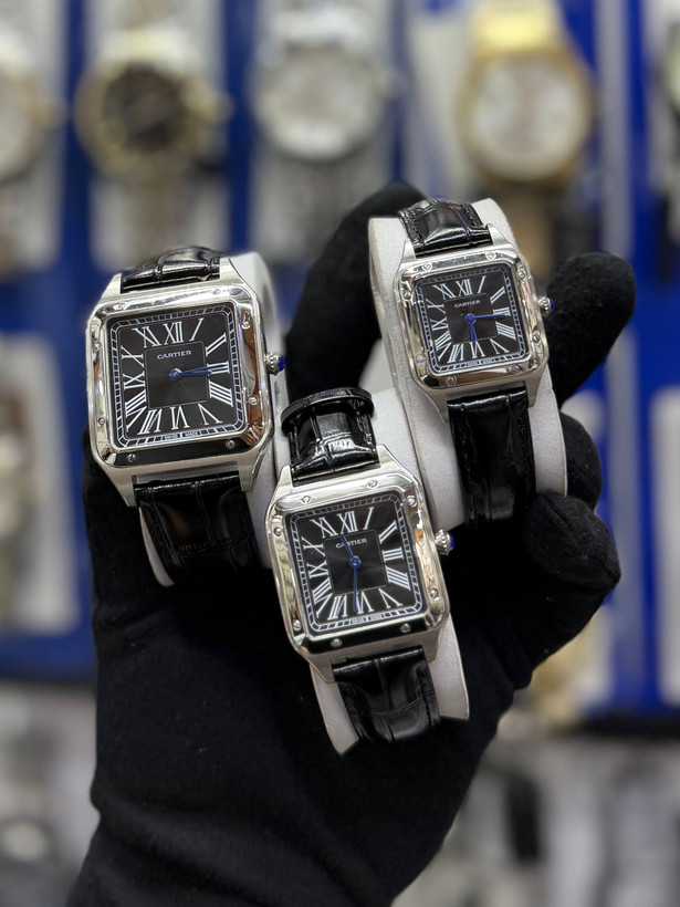 ساعت کارتیر دومونت موتور ژاپن بند چرمی cartier domount