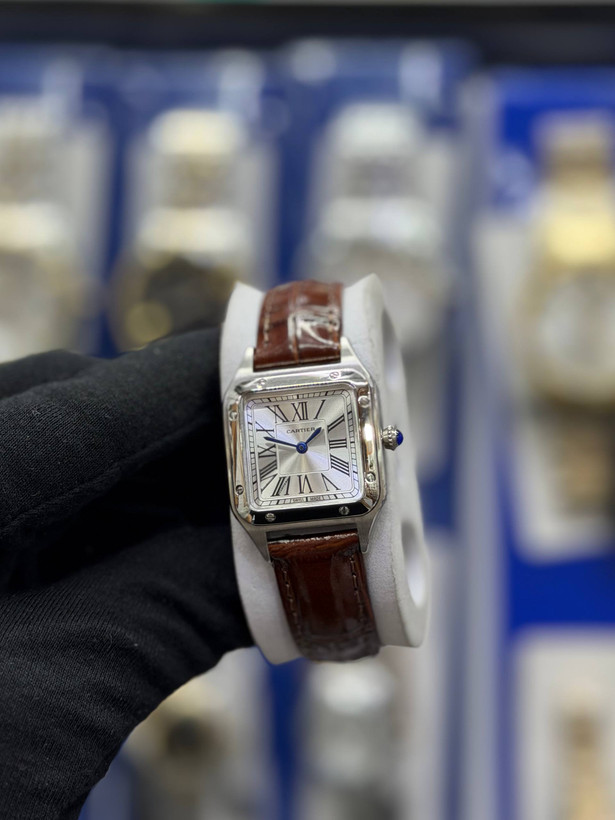 ساعت کارتیر دومونت موتور ژاپن بند چرمی cartier domount
