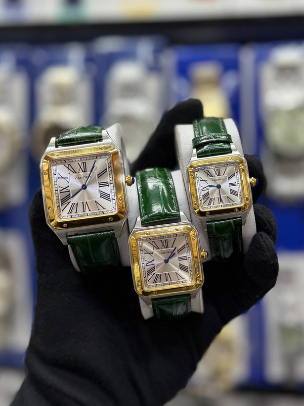 ساعت کارتیر دومونت موتور ژاپن بند چرمی cartier domount