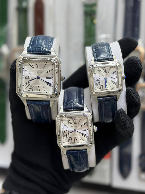 ساعت کارتیر دومونت موتور ژاپن بند چرمی cartier domount