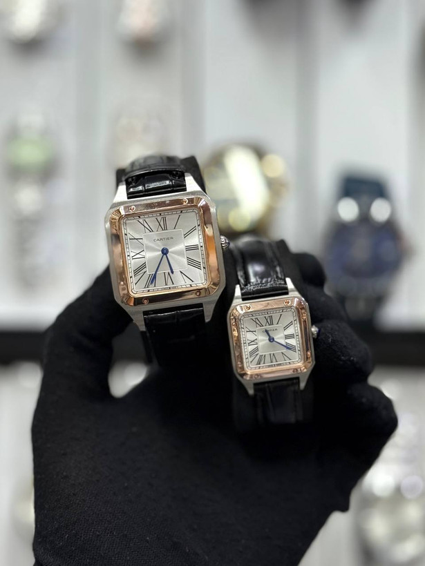 ساعت کارتیر دومونت موتور ژاپن بند چرمی cartier domount