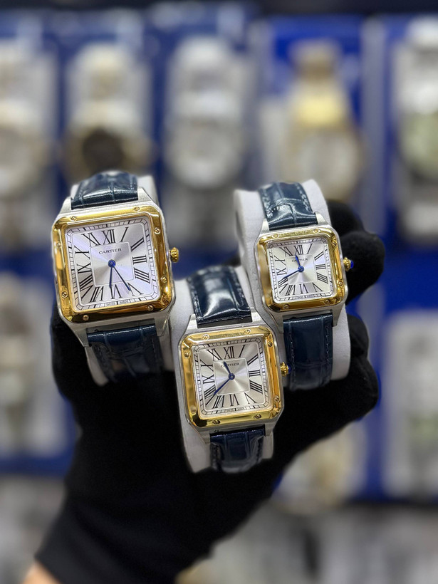 ساعت کارتیر دومونت موتور ژاپن بند چرمی cartier domount
