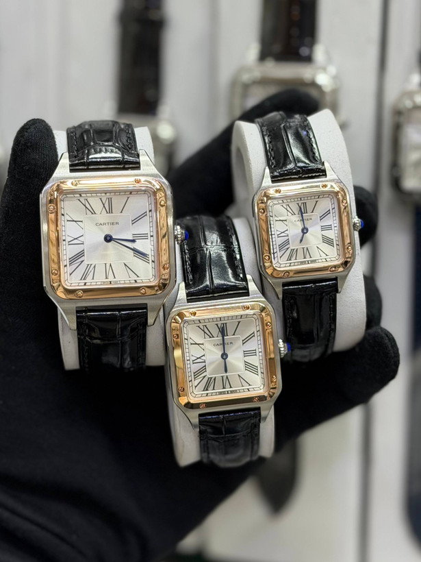 ساعت کارتیر دومونت موتور ژاپن بند چرمی cartier domount