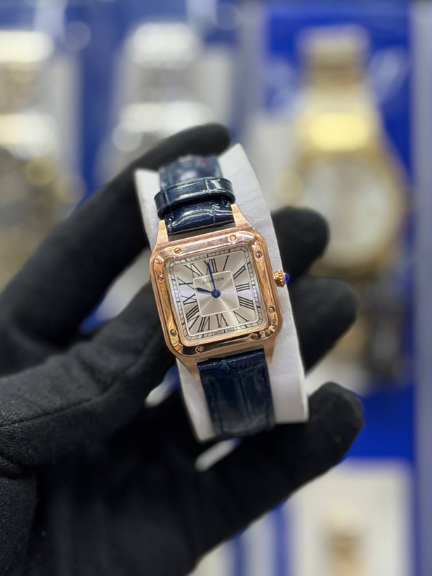ساعت کارتیر دومونت موتور ژاپن بند چرمی cartier domount