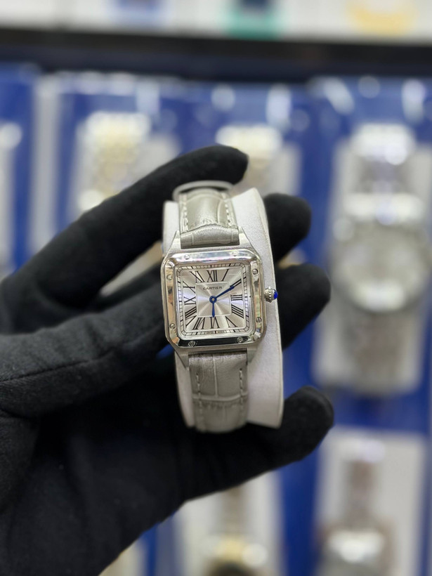 ساعت کارتیر دومونت موتور ژاپن بند چرمی cartier domount